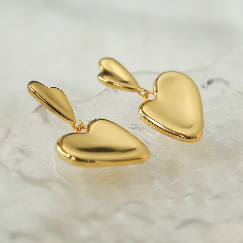 Melted Heart Drop Earrings