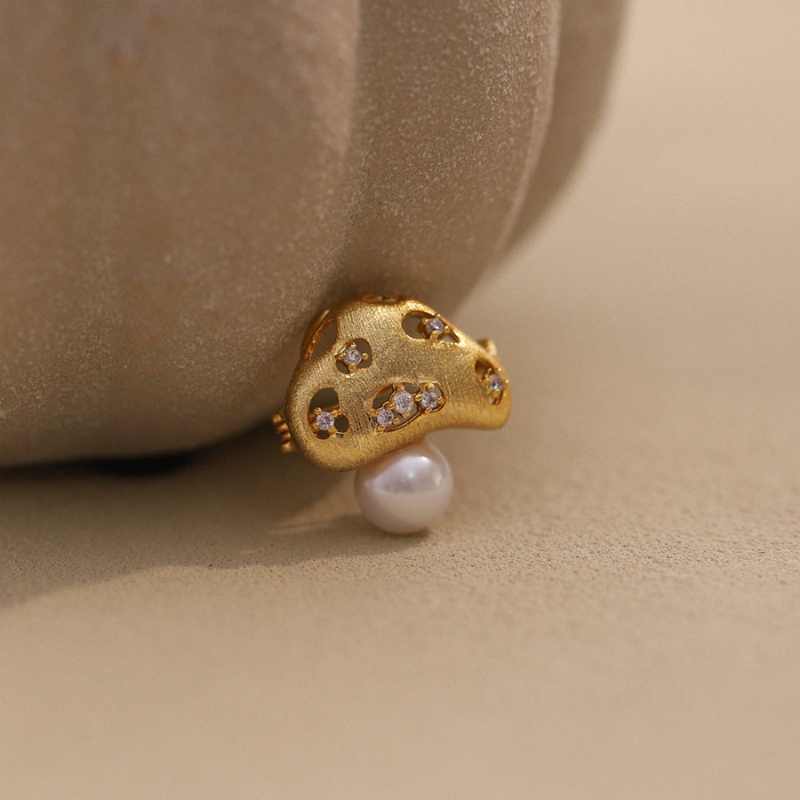 Mini Mushroom Brooch