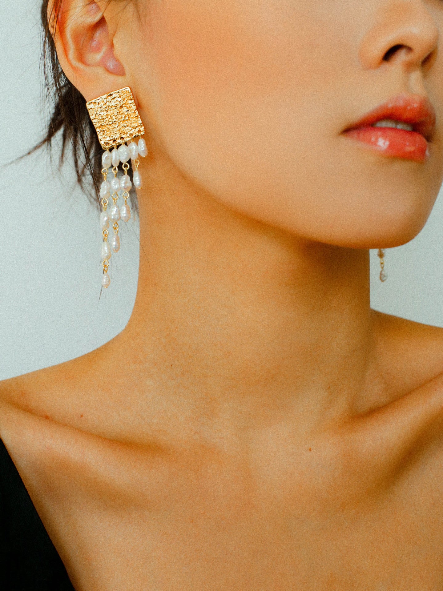 Molten Grace Pearl Tassel Earrings