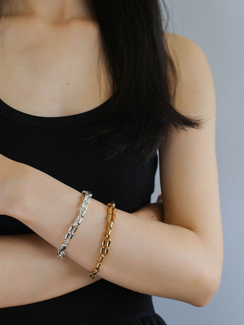 Chunky Bamboo Chain Bracelet