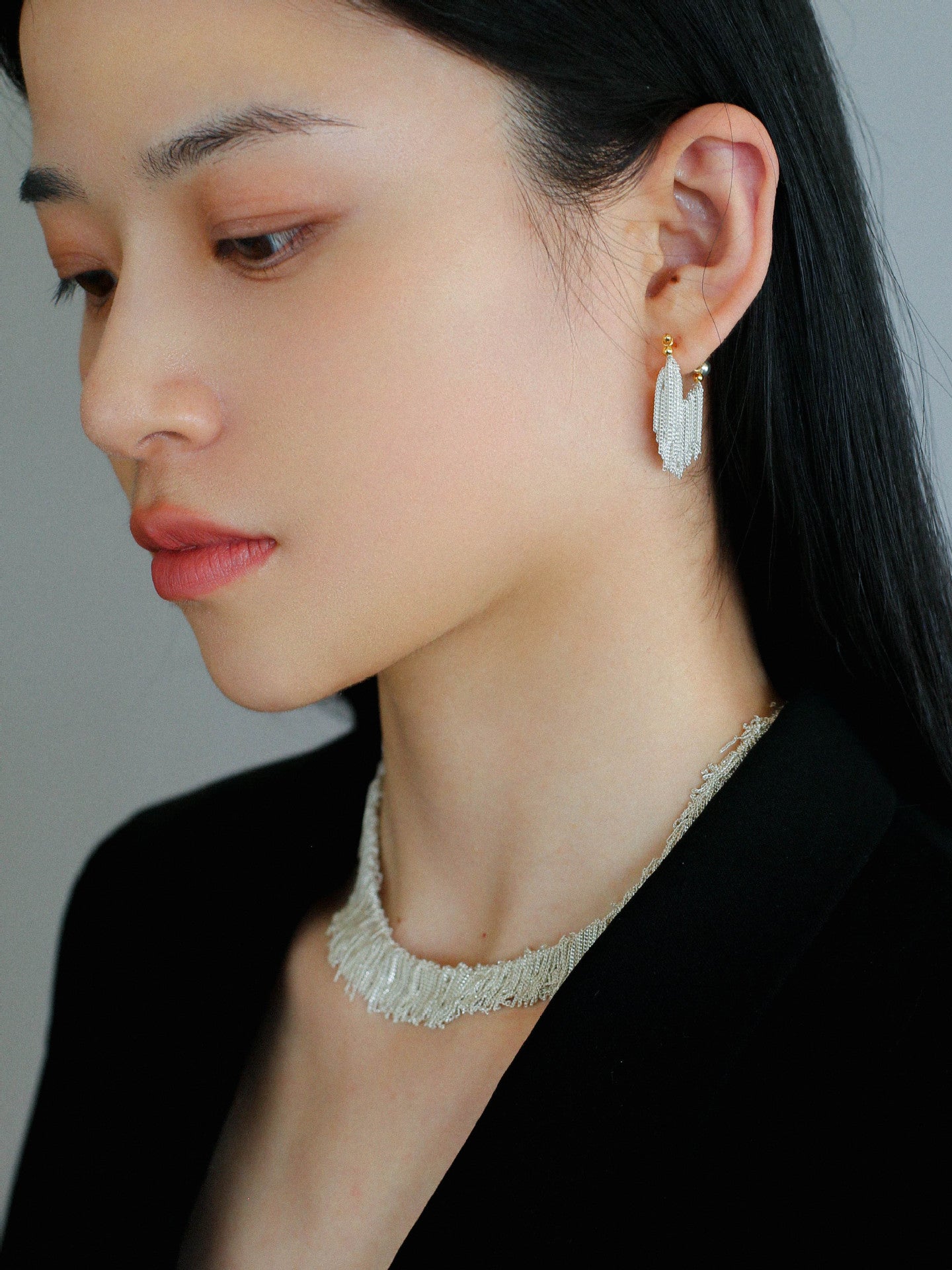 Milky Way 925 Silver Tassel Drop Earrings