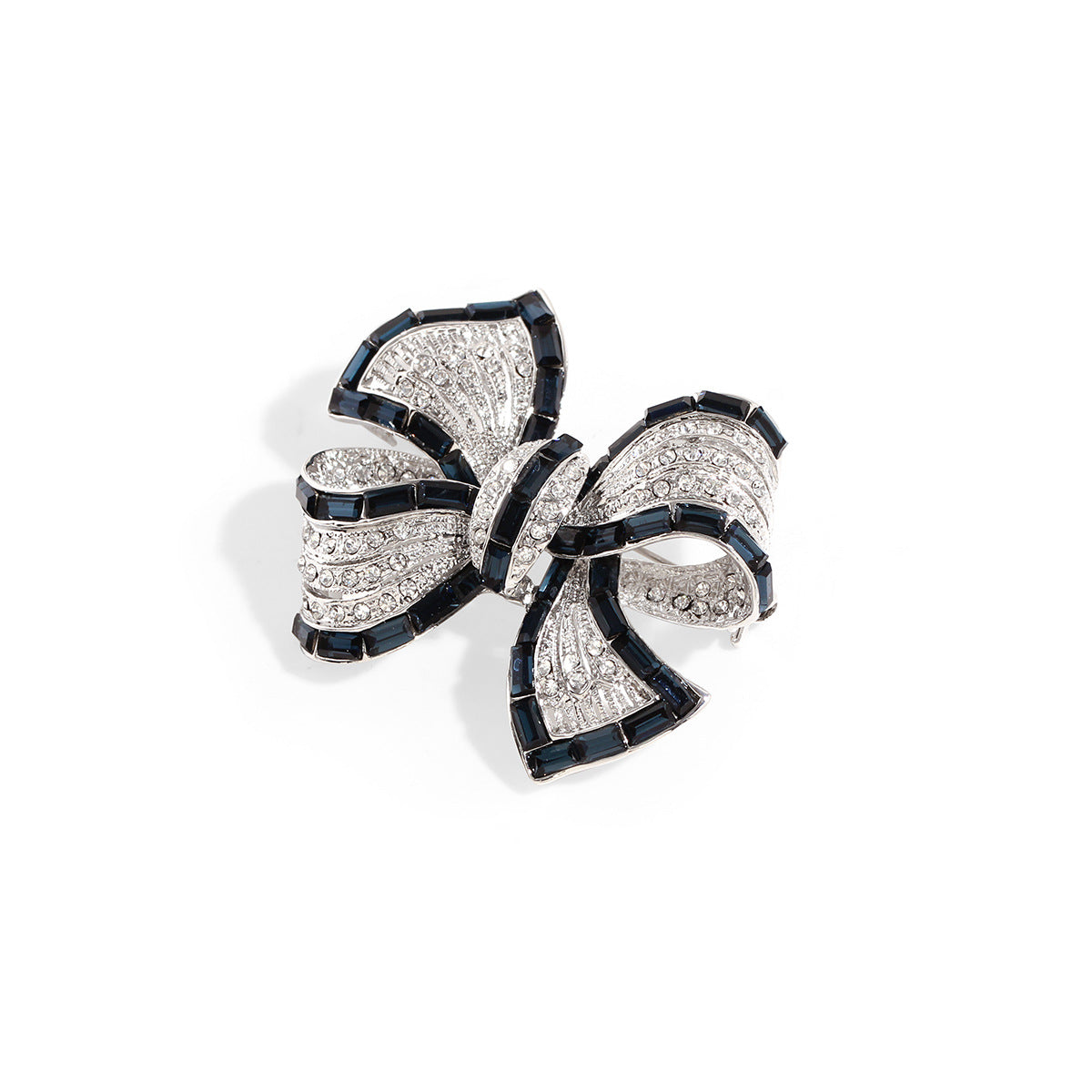 Crystal Bow Brooch
