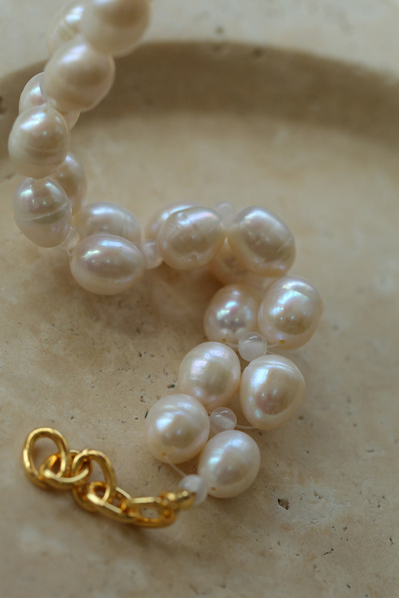 Woven Double-Layer Pearl Bracelet