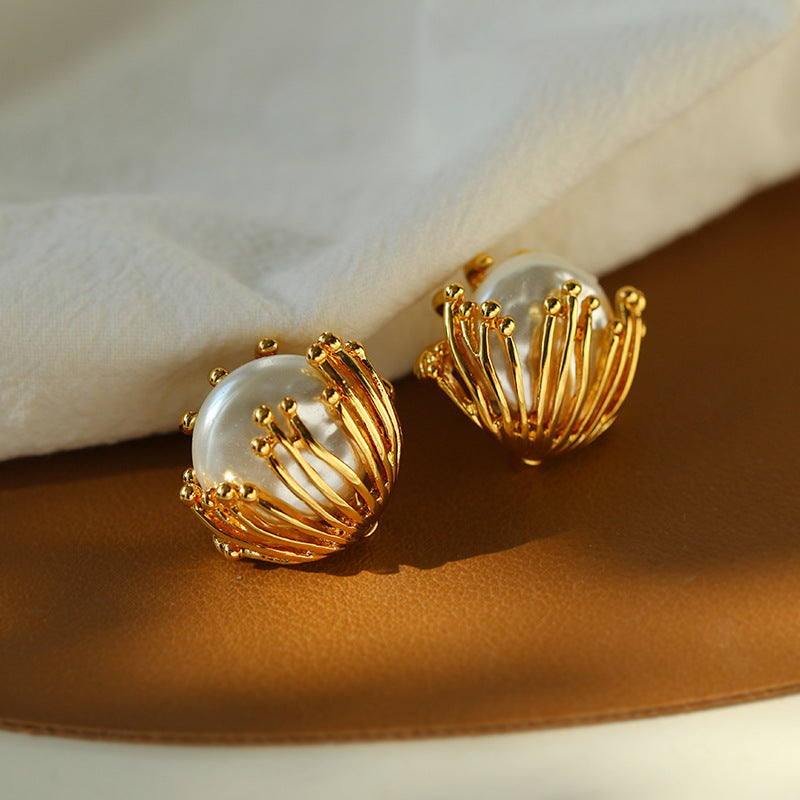 Bloom Pearl Studs
