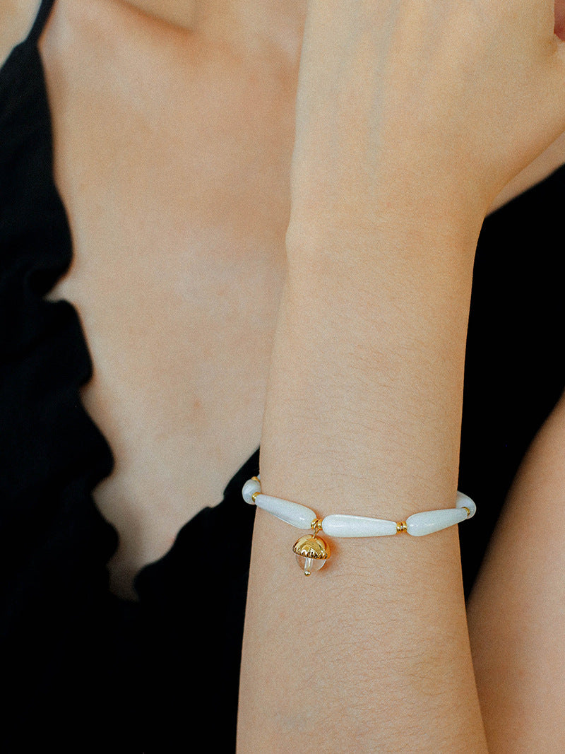 Summer Shell Acorn Charm Bracelet