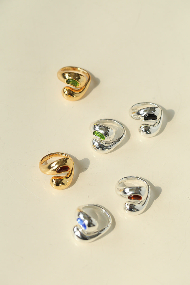Colorful Peapod Open Ring