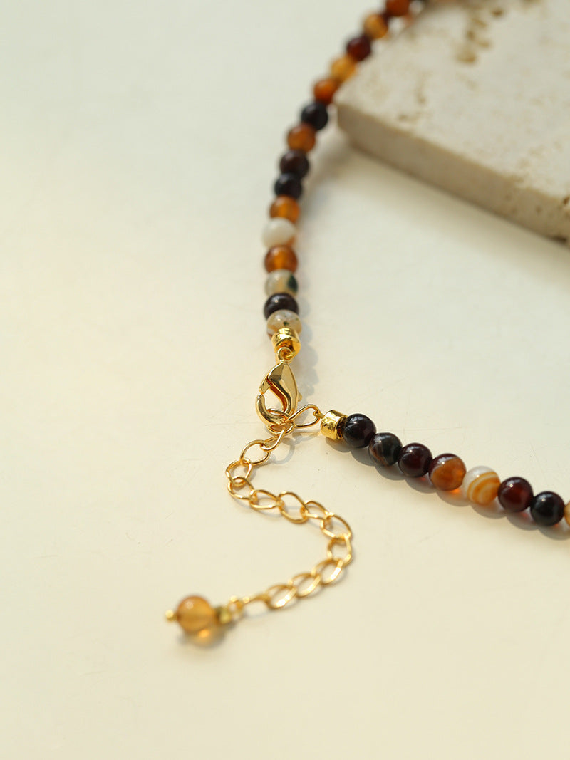 Boho Swallow Pendant Beaded Necklace