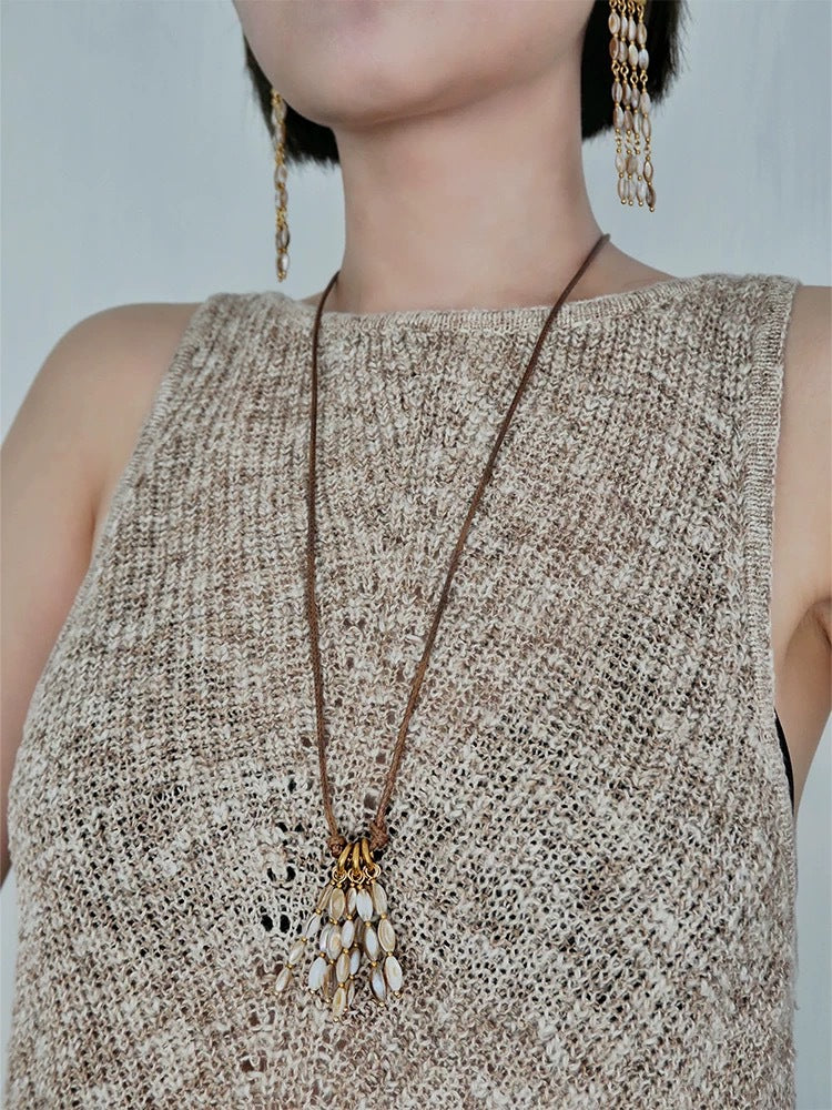 Handwoven Shell Beaded Necklace