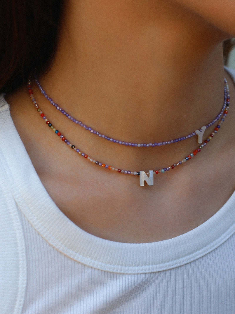 Sweet Talk Personalized Letter Bead Necklace