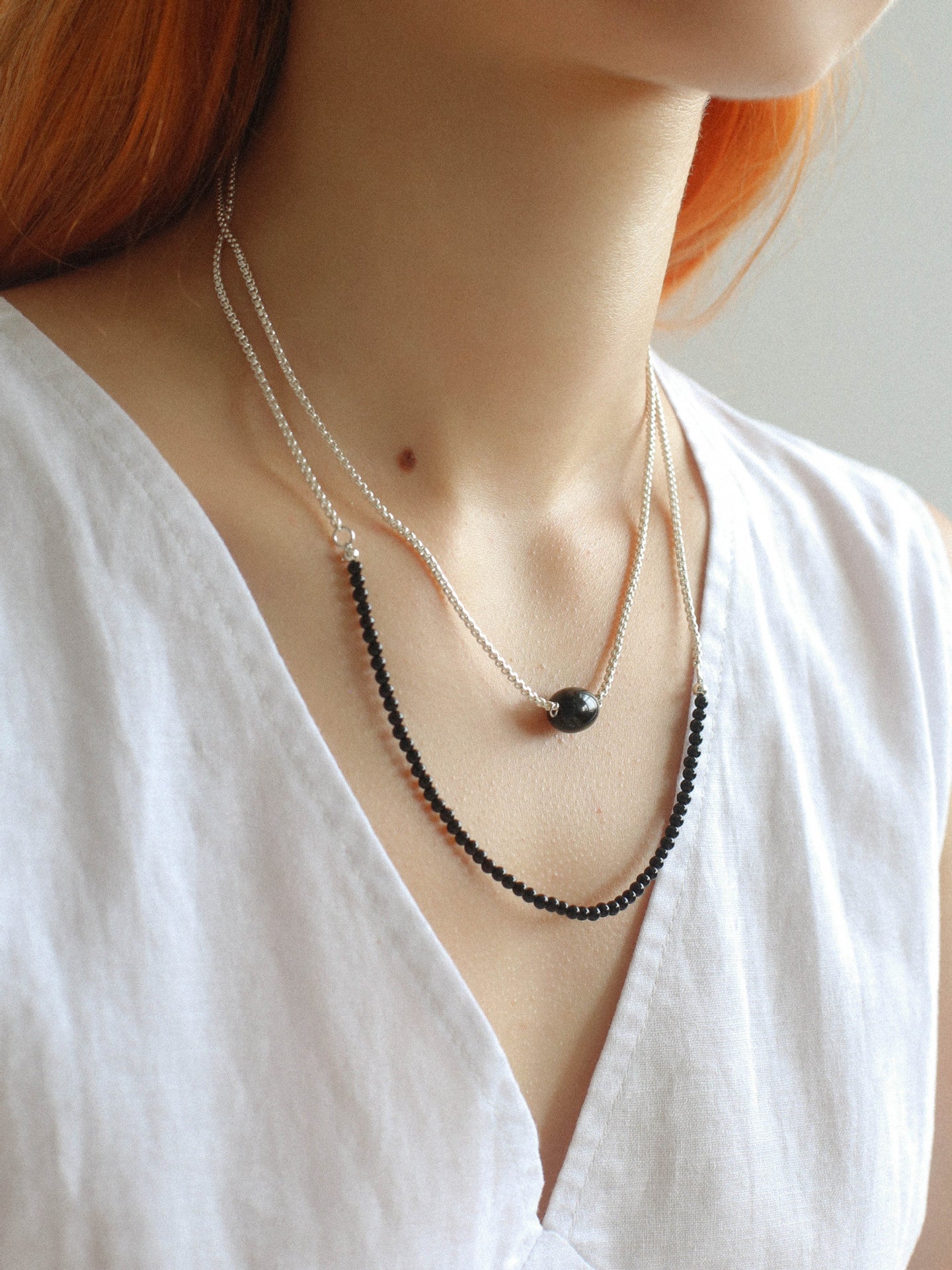 Eclipse Drop Long Necklace