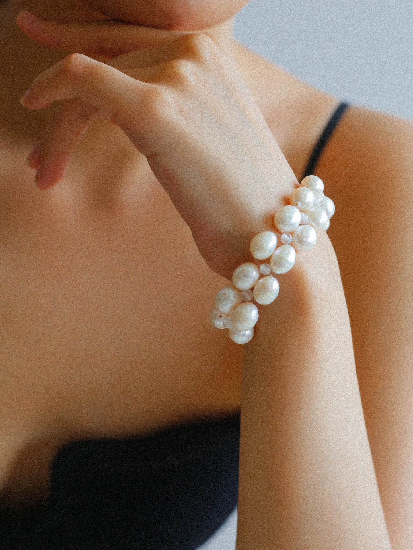 Woven Double-Layer Pearl Bracelet