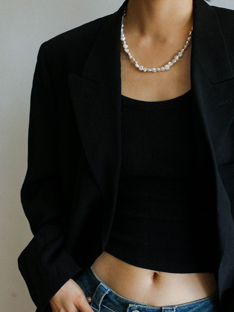 Petal Link Baroque Pearl Necklace