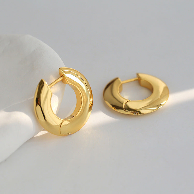 Sculpted Shine Chunky Hoop Earrings