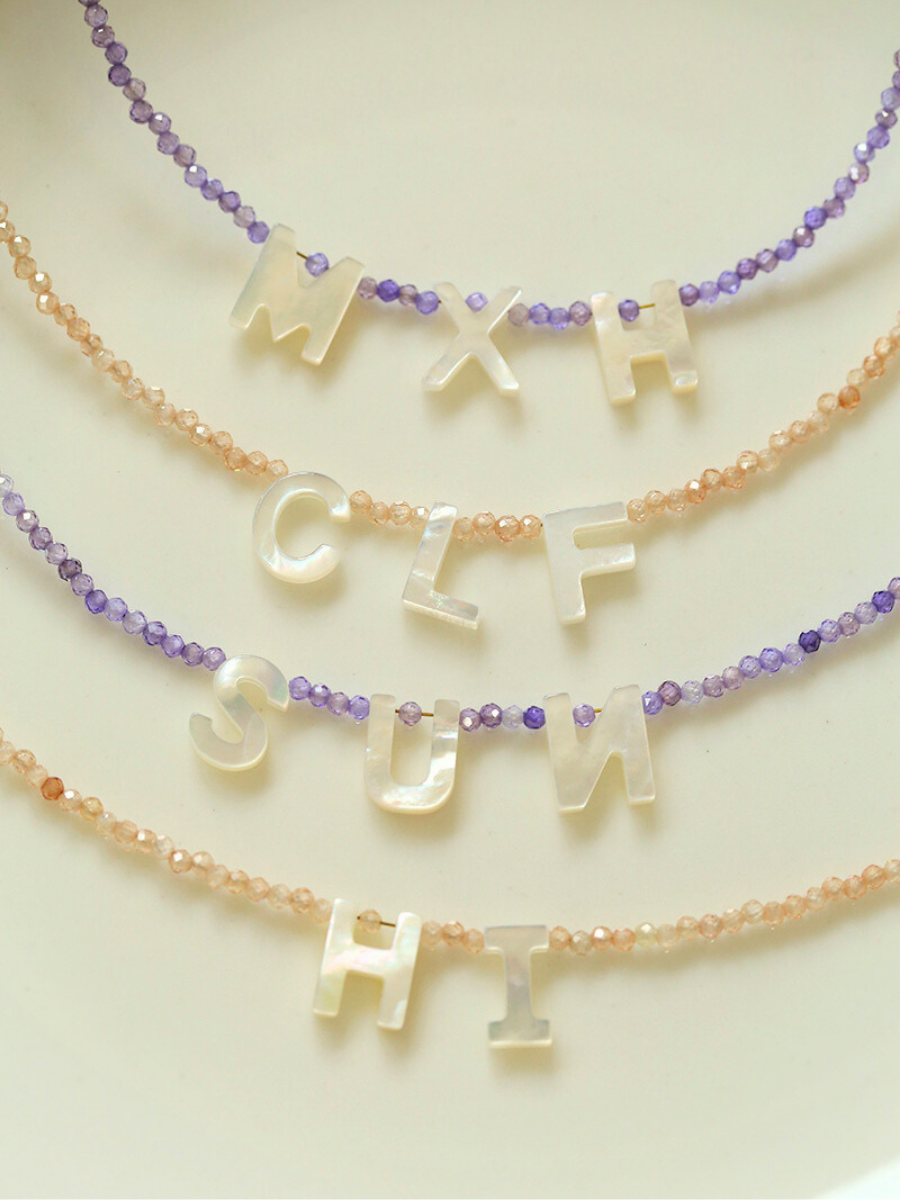 Sweet Talk Personalized Letter Bead Necklace